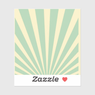Vintage blue sunburst posters sticker