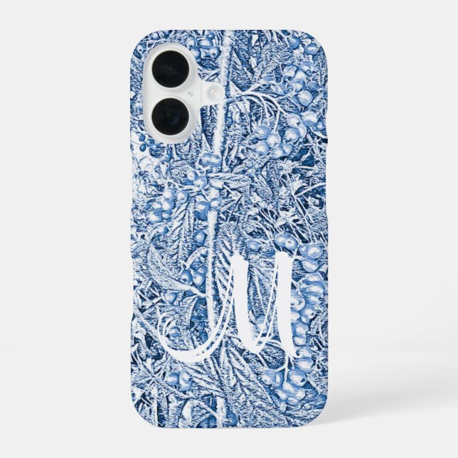 Vintage Blue To Monogram Iphone Case (Back)