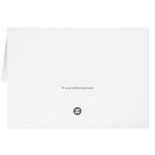 Vintage Blue Toile French Countryside (Back Horizontal)