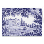 Vintage Blue Toile French Countryside (Front Horizontal)