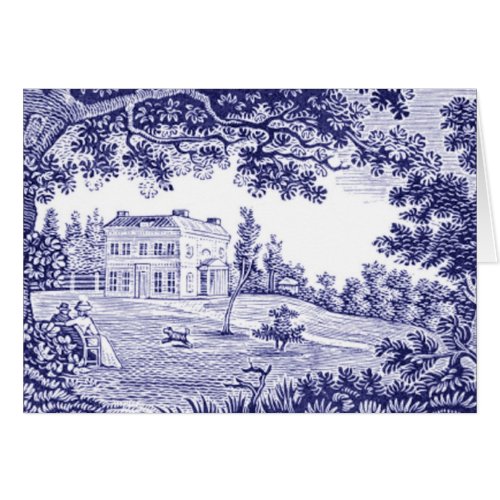 Vintage Blue Toile French Countryside