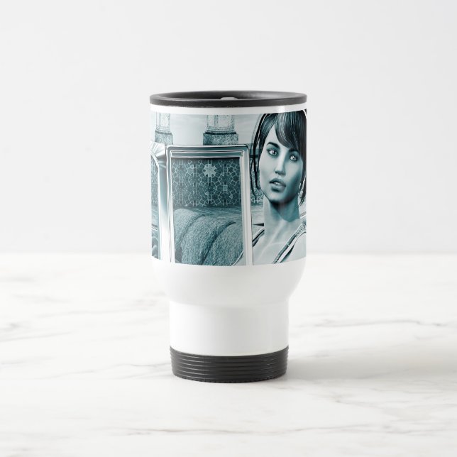 Vintage Blue Travel Mug (Center)