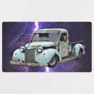 Vintage Blue Truck Labels