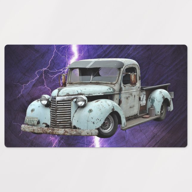 Vintage Blue Truck Labels (Design 1)