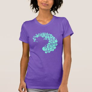 Vintage Blue Twenties Art Deco Bubbles Vector Art T-Shirt