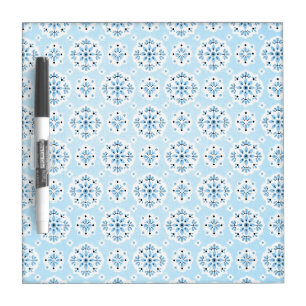 Vintage Blue Wallpaper Dry Erase Board