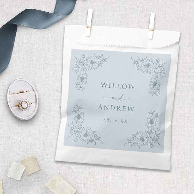 Vintage Blue Wedding Favor Bag (Vintage Blue Wedding Favor Bag
)