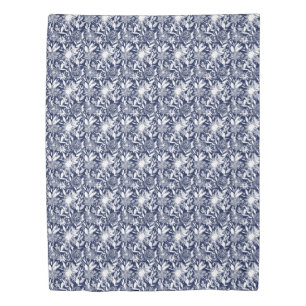 Vintage Blue White Bird Love Floral Garden Duvet Cover
