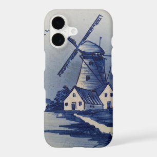 Vintage Blue White Delft Windmill iPhone 17 Case