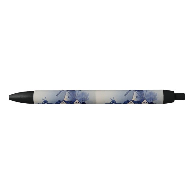 Vintage Blue White Delft Windmill Pen (Front)
