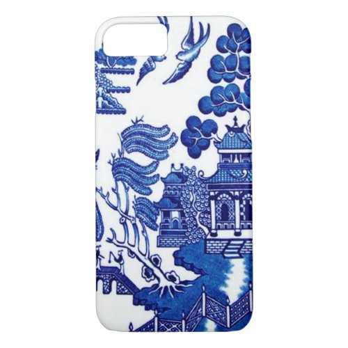 Vintage Blue Willow iPhone 87 Case