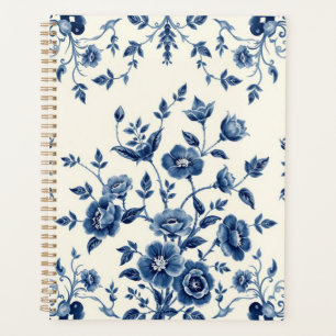 Vintage Blue Willow China Print Planner