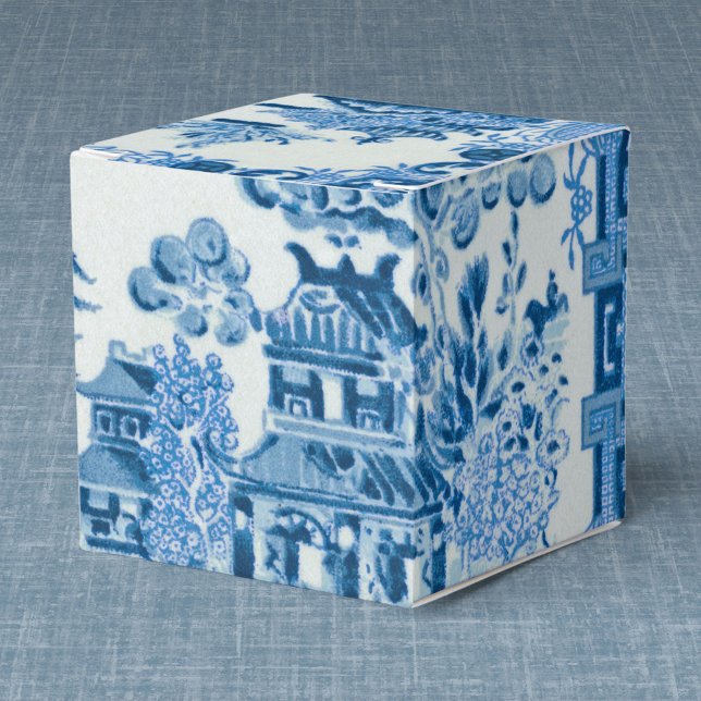 Vintage Blue Willow Favor Box (Creator Uploaded)