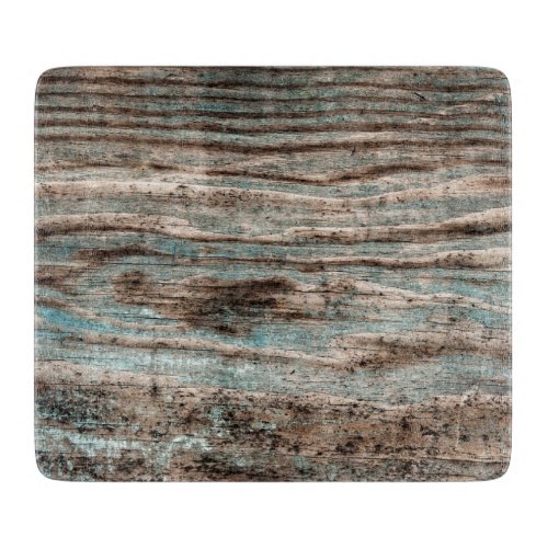 Vintage Blue Wood Cutting Board