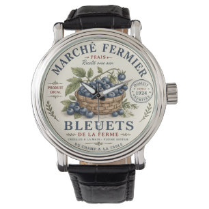Vintage Blueberries Label Watch