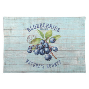 Vintage Blueberry – Botanical Fruit Cloth Placemat