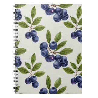 Vintage Blueberry Botanical Seamless Notebook