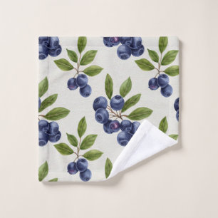 Vintage Blueberry Botanical Seamless Wash Cloth