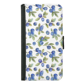 Vintage Blueberry Galaxy S5 Wallet Phone Case