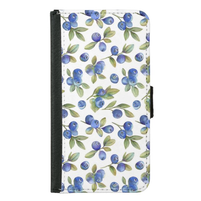 Vintage Blueberry Galaxy S5 Wallet Phone Case (Front)