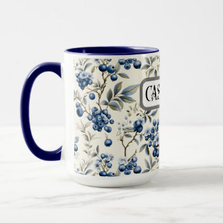 Vintage Blueberry Personalized Mug