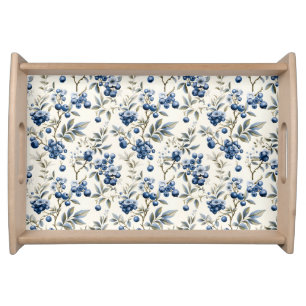 Vintage Blueberry Serving Tray