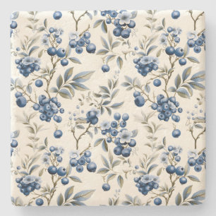 Vintage Blueberry Stone Coaster