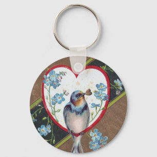 Vintage Bluebird Keychain