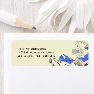 Vintage Bluebird Labels Felt #2