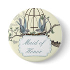 Vintage Bluebird Love Birds Wedding Badges