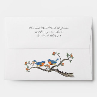 Vintage Bluebird Wedding Envelopes