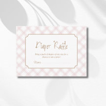 Vintage Blush Checkered Diamond Diaper Raffle