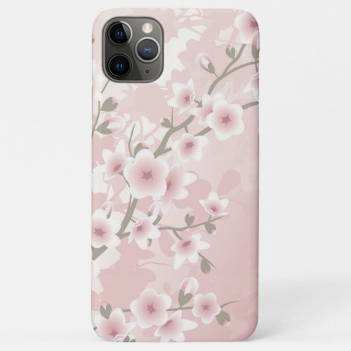 Vintage Blush PInk Cherry Blossom iPhone 11 Pro Max Case