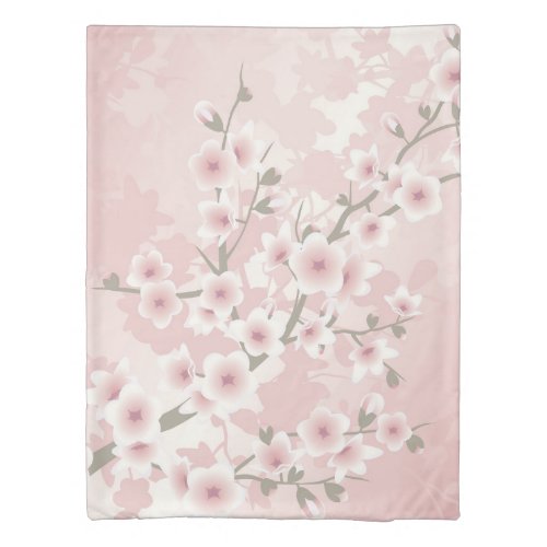 Vintage Blush PInk Cherry Blossom Duvet Cover