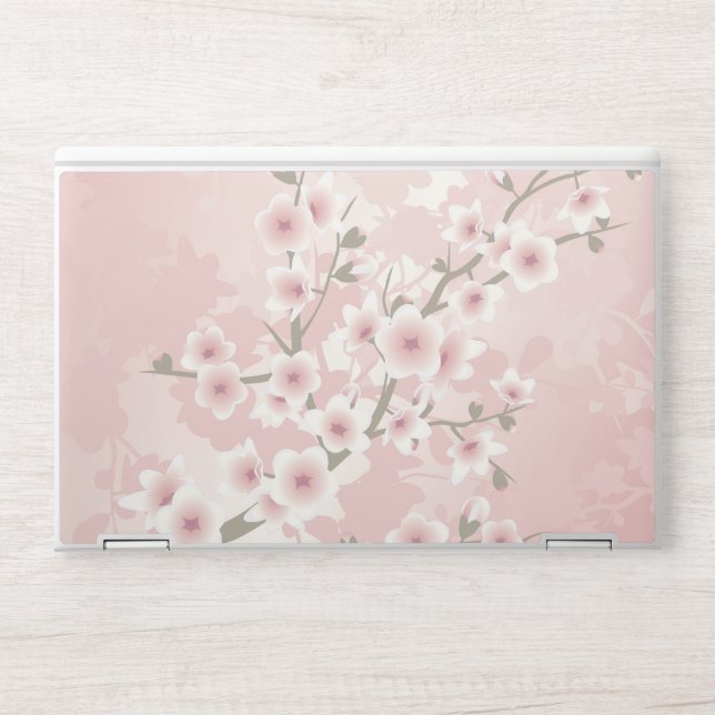 Vintage Blush PInk Cherry Blossom HP Laptop Skin (Front)