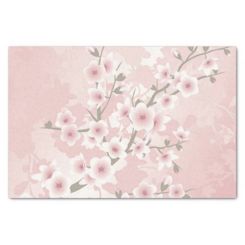 Vintage Blush PInk Cherry Blossom Tissue Paper