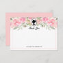 Vintage Blush Pink Floral Bridgerton Bridal Shower Thank You Card