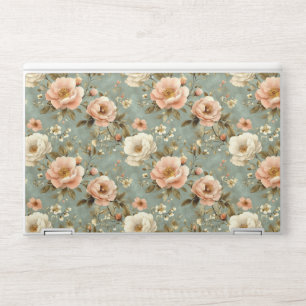 Vintage Blush Pink Floral Pattern HP Laptop Skin