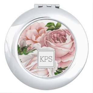 Vintage Letter Compact Mirrors Makeup Tools Zazzle