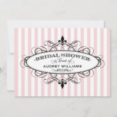 Vintage Blush Pink French Bridal Shower Invitation (Back)