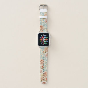 Vintage Blush Pink Heirloom Roses Floral Damask Apple Watch Band