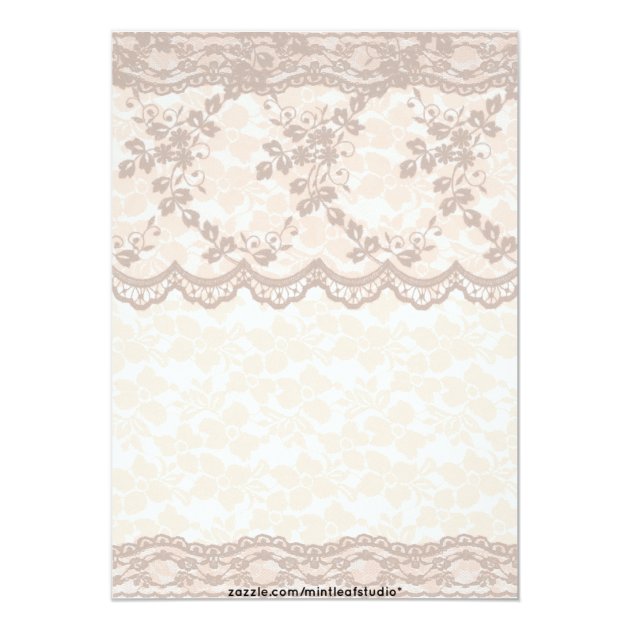 Vintage Blush Pink Lace Baby Shower Invitation