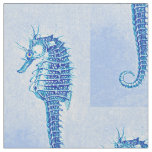 vintage bluye seahorse fabric