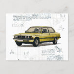Vintage BMW Car Vehicle Postcard