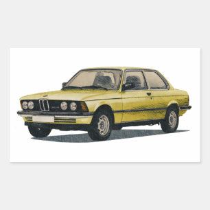 Vintage BMW Car Vehicle Rectangular Sticker