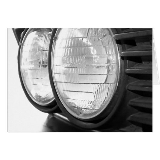 vintage BMW headlights Cards (Front Horizontal)