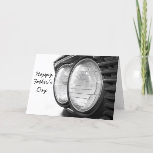 Vintage BMW headlights Fathers day Card