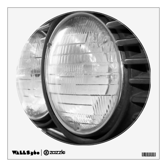 Vintage BMW headlights Wall Decal (Front)