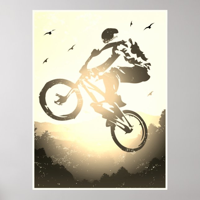 Vintage Bmx Bike - Retro Bmx Poster Print (Front)