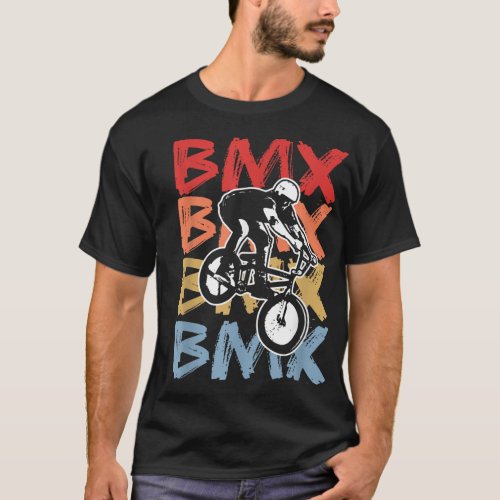 Vintage BMX Biker Gift Freestyle Stunt BMX Bike T_Shirt